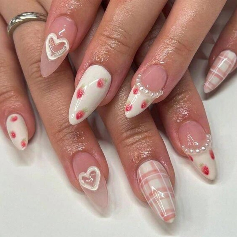 Press-On Nail Art Set with Animal Designs
