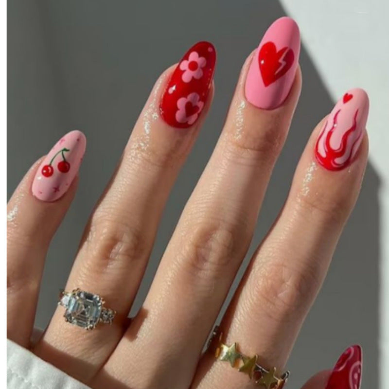 Press-On Nail Art Set with Animal Designs