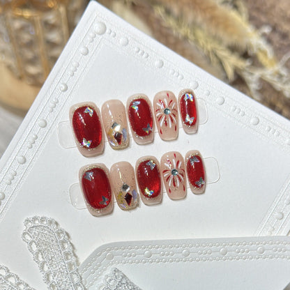 Glitter Star Accents Press-On Nail Kit for Creative Designs