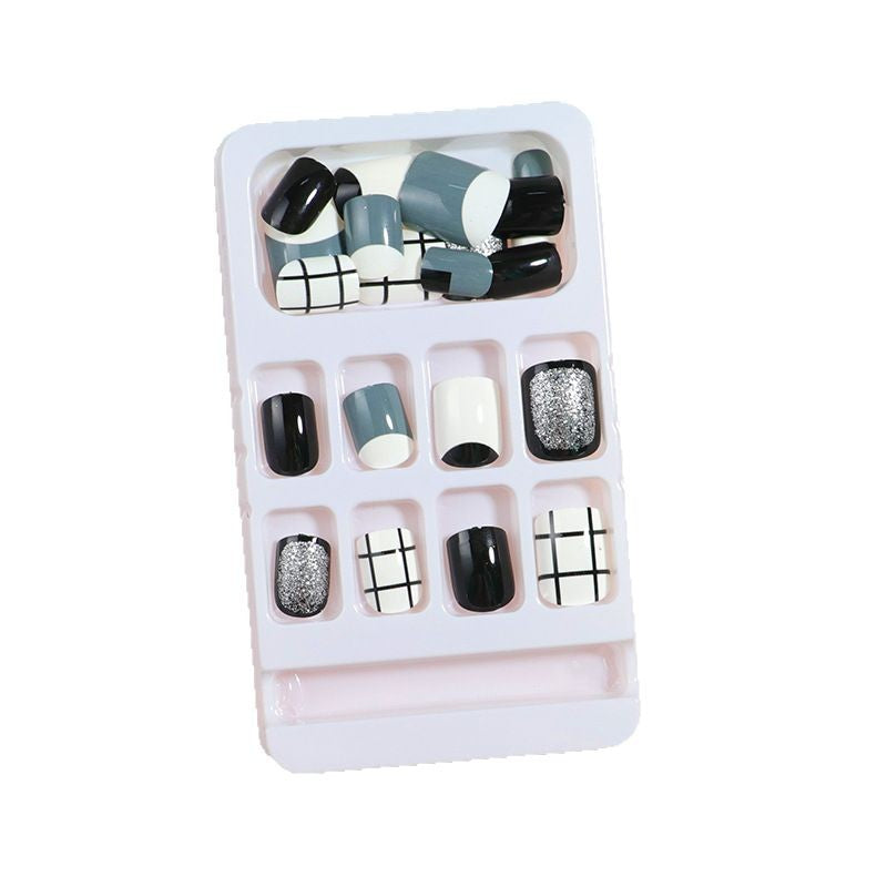 Modern Geometric Design Press-On Nail Set – Artistic Styles