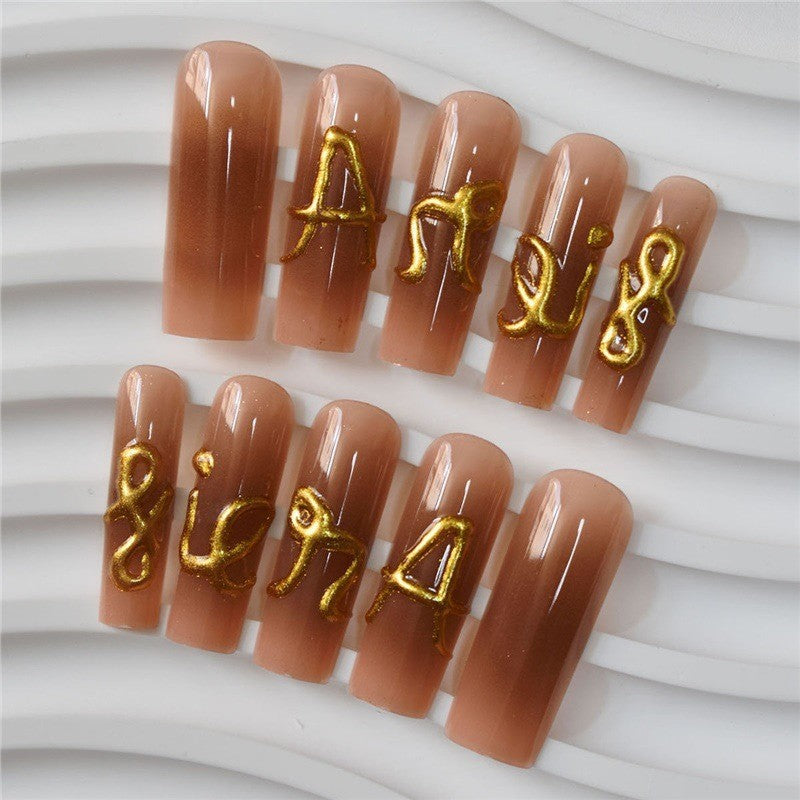 Nail Extensions with Artistic Designs – Press-On Style
