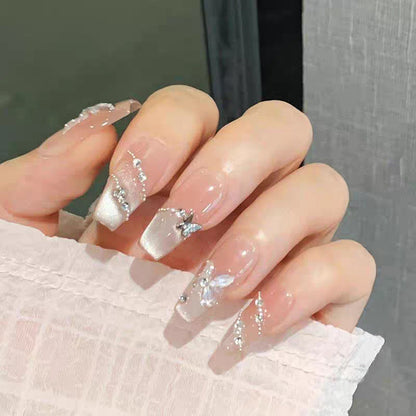 Themed Press-On Nails with Artistic Design