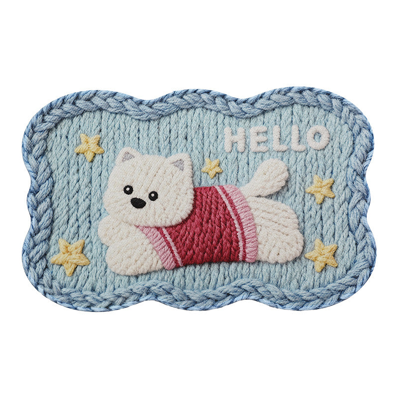 Embroidered Bear Bath Mat – Cute Design for Your Bathroom