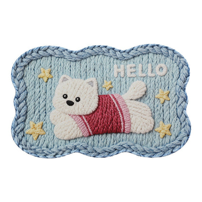 Embroidered Bear Bath Mat – Cute Design for Your Bathroom