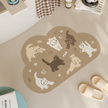 Cat-Inspired Bath Mat for Home Decor