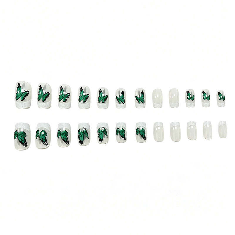 Nail Art Enhancements with Butterfly Design