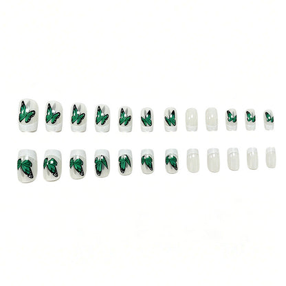 Nail Art Enhancements with Butterfly Design