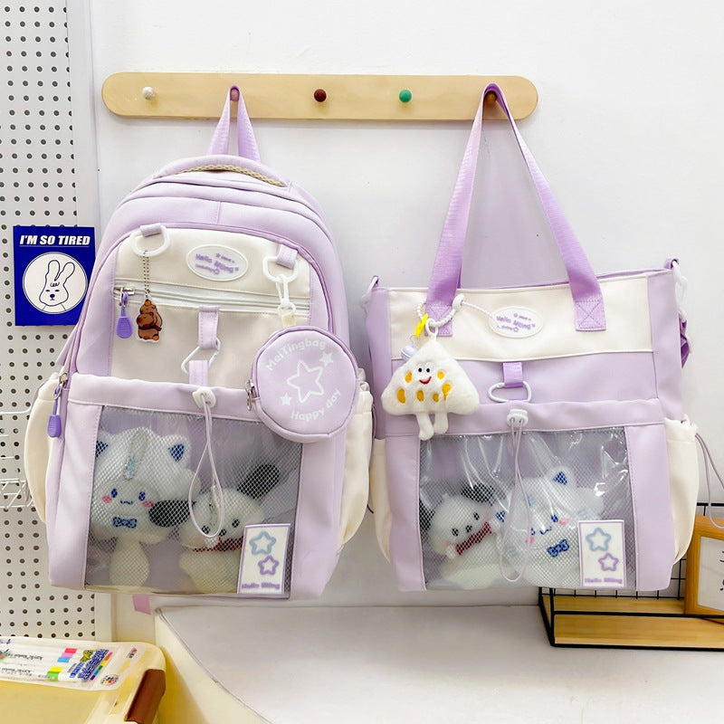 Character-Inspired School Backpack with Multiple Compartments