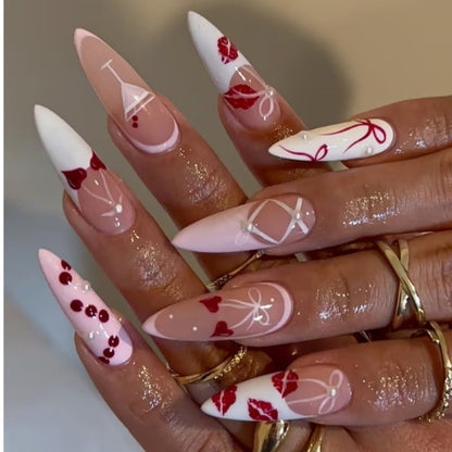 Press-On Nail Art Set with Animal Designs