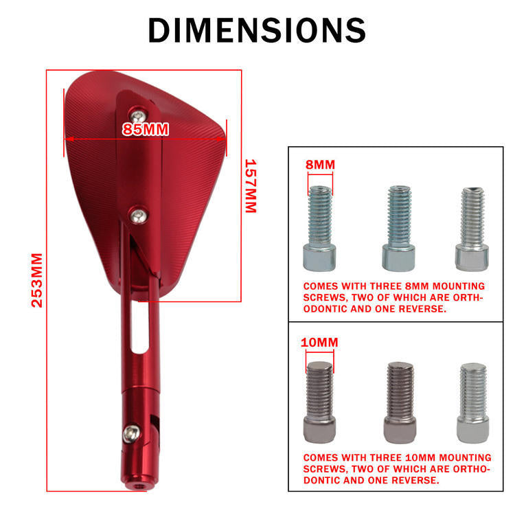 Flexible Rearview Mirrors for Sports Motorcycles