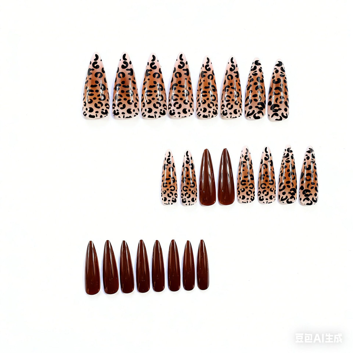 Leopard Print Stiletto Nail Tips – Artistic Nail Extensions