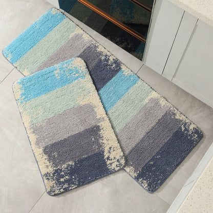 Textured Kitchen Mat with Abstract Design