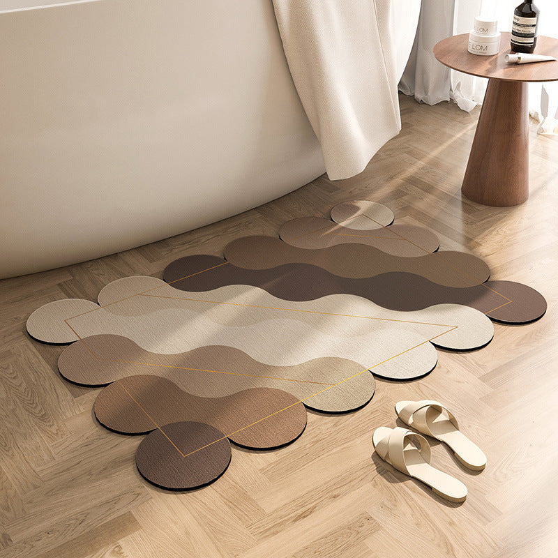 Abstract Design Bath Mat in Unique Shape