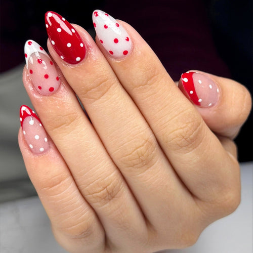 Polka Dot Nail Art Press-Ons – Creative Design