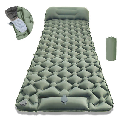 Inflatable Bed with Built-in Headrest and Easy Valve System