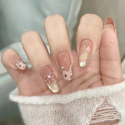 Themed Press-On Nail Art Set - Artistic Design