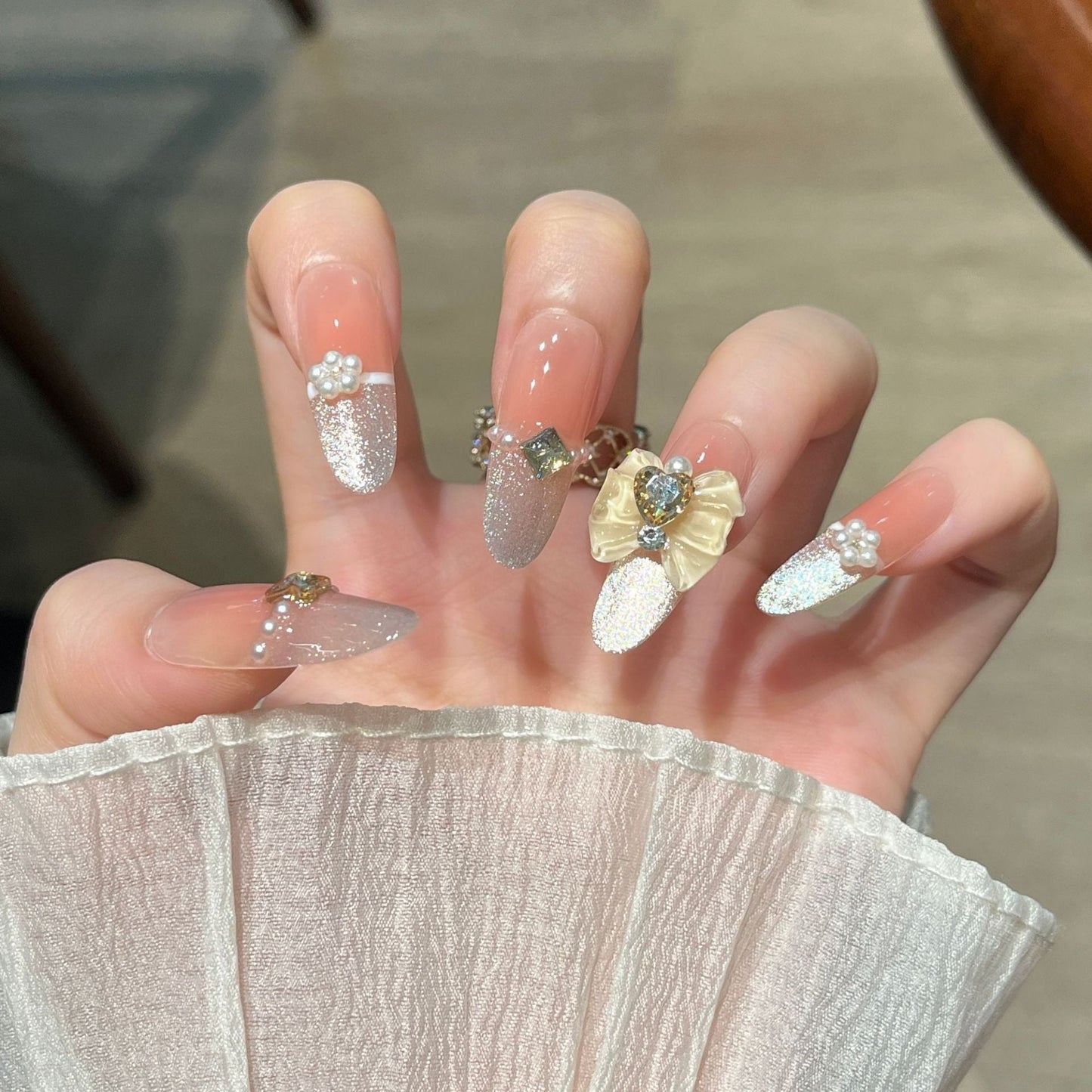 Set of 3D Decorative Press-On Nail Art