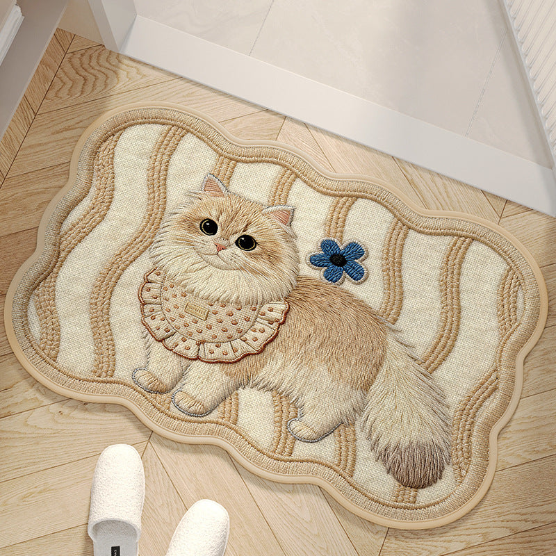 Charming Area Mat with Dog Design