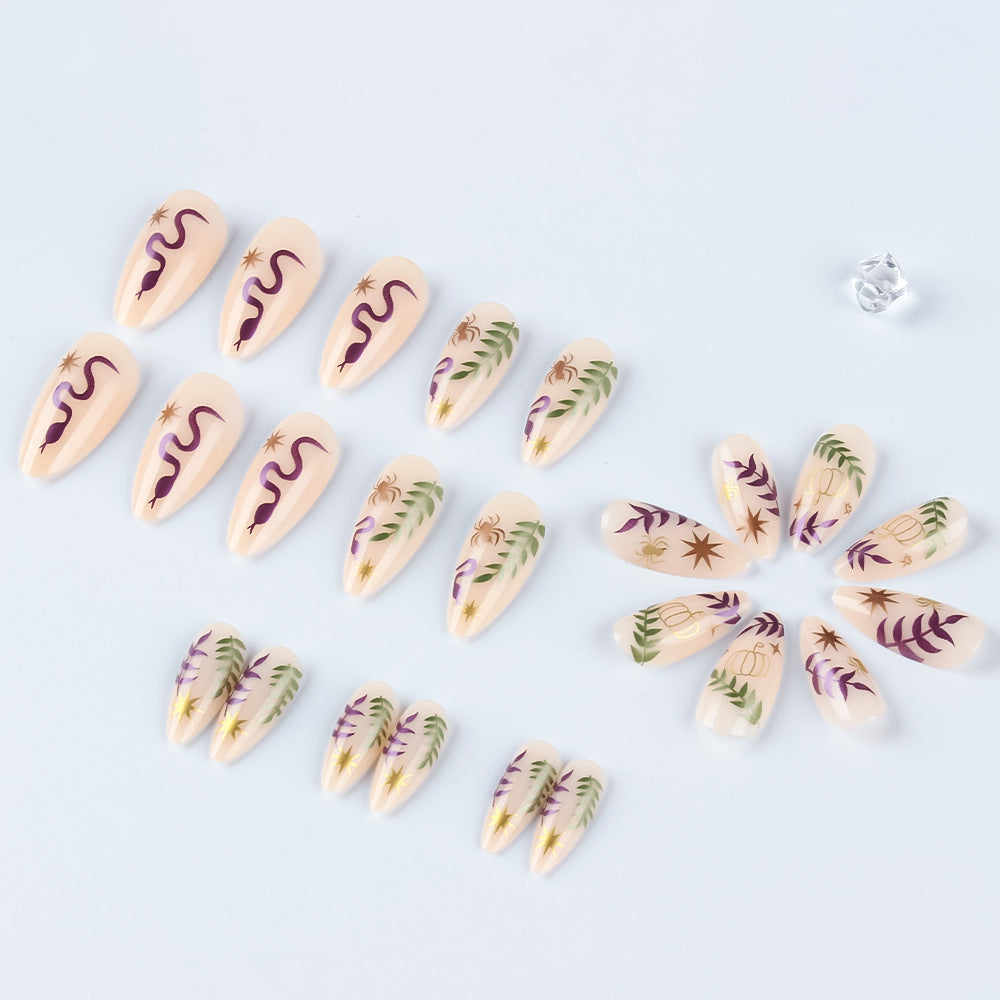 Halloween-Themed Press-On Nail Art Set