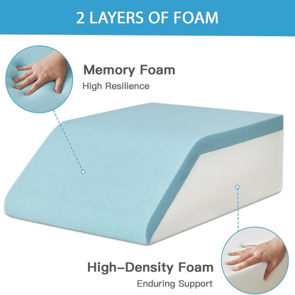 Comfortable Bed Wedge Pillow with Adjustable Height