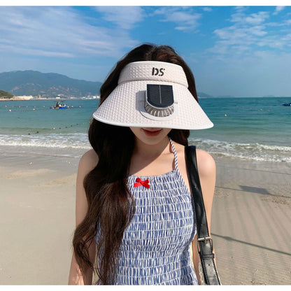 Sun Visor with UV Protection and Built-in Mini Fan - Adjustable