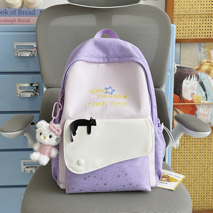 Cute Backpack for School with Cat Design