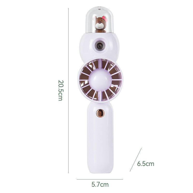 Cute Handheld Fan with Cartoon Design