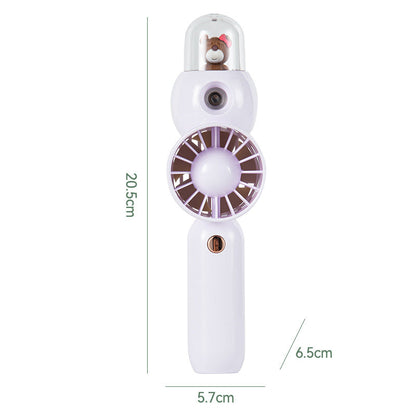 Cute Handheld Fan with Cartoon Design