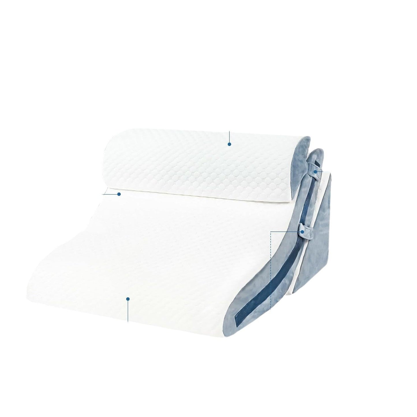 Elevated Sleep Wedge Pillow with Adjustable Height