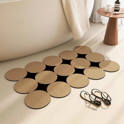 Abstract Design Bath Mat in Unique Shape