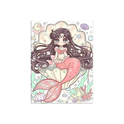 Canvas Artwork Featuring Anime Mermaid Illustration