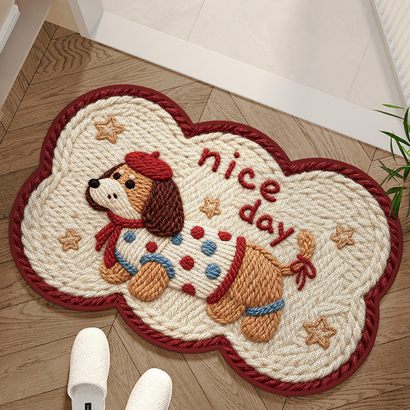 Charming Area Mat with Dog Design