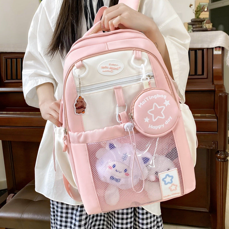 Character-Inspired School Backpack with Multiple Compartments