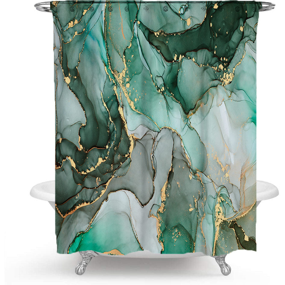Marble Pattern Shower Curtain in Abstract Design