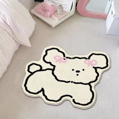 Charming Bear-Themed Area Rug for Kids' Rooms