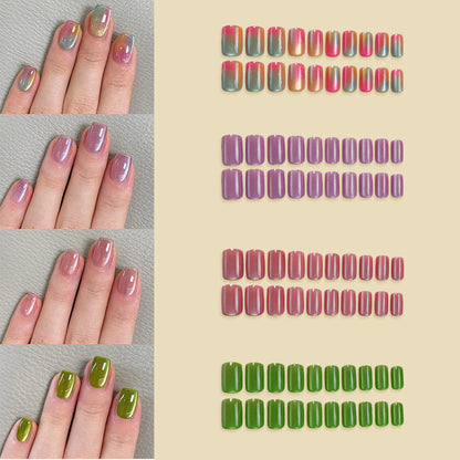 Ombre Design Press-On Nails - Artistic Style
