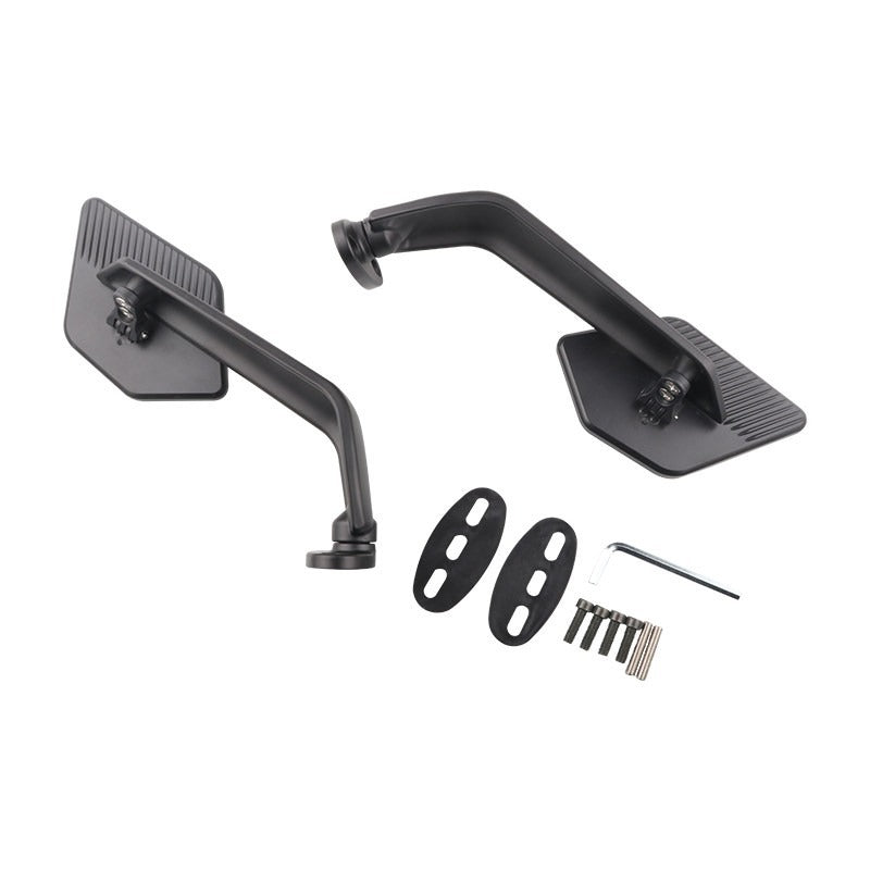 Versatile Rearview Mirror for Motorcycles with Durable Mounting System