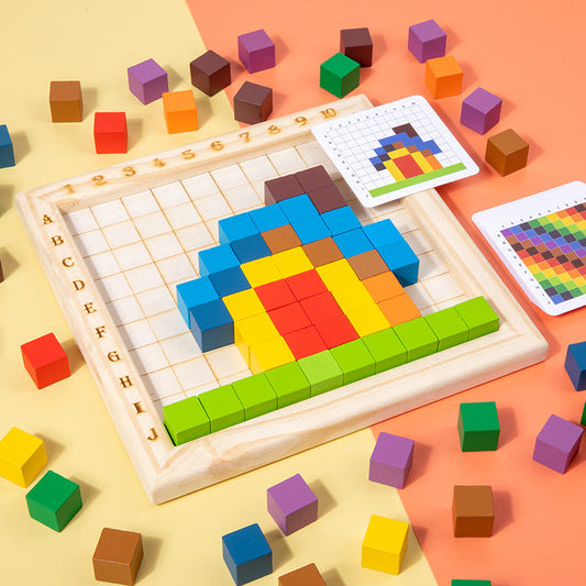 Wooden Colorful Letters and Numbers Educational Playset