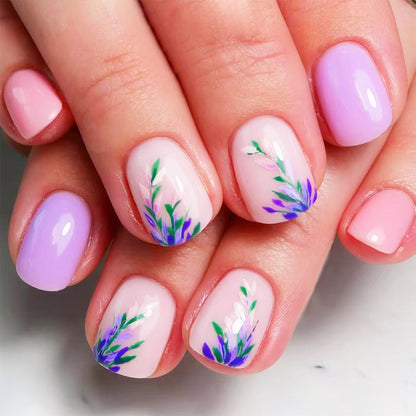 Botanical Design Nail Art Set with Floral Patterns