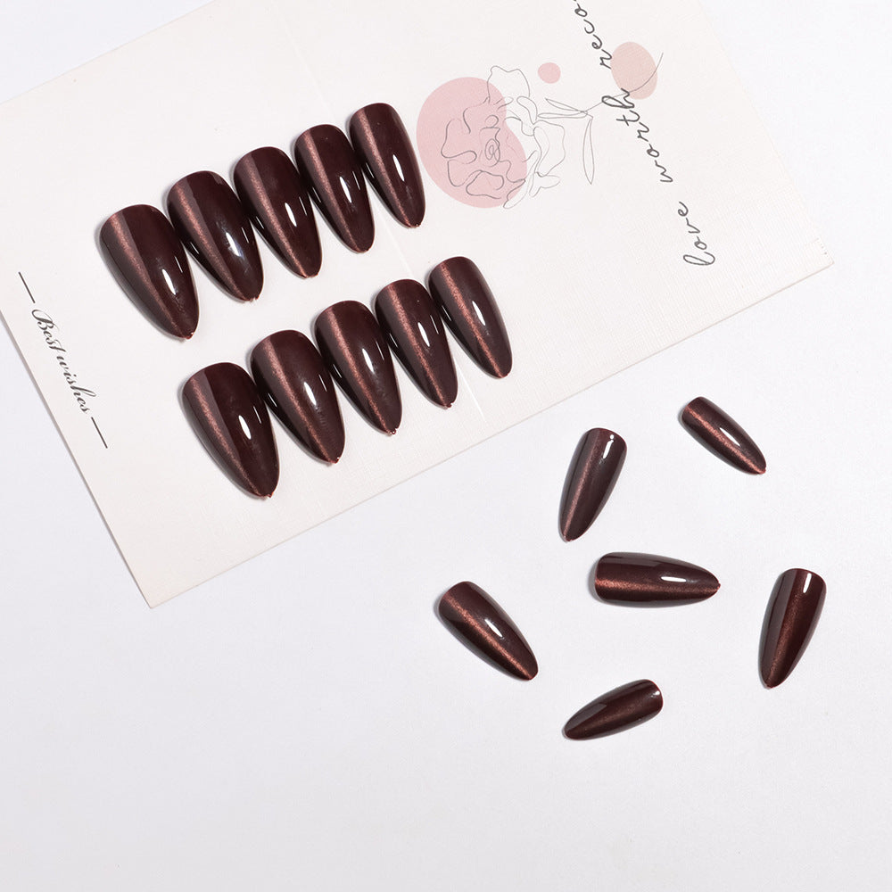 Glossy Finish Press-On Nails in Almond Shape
