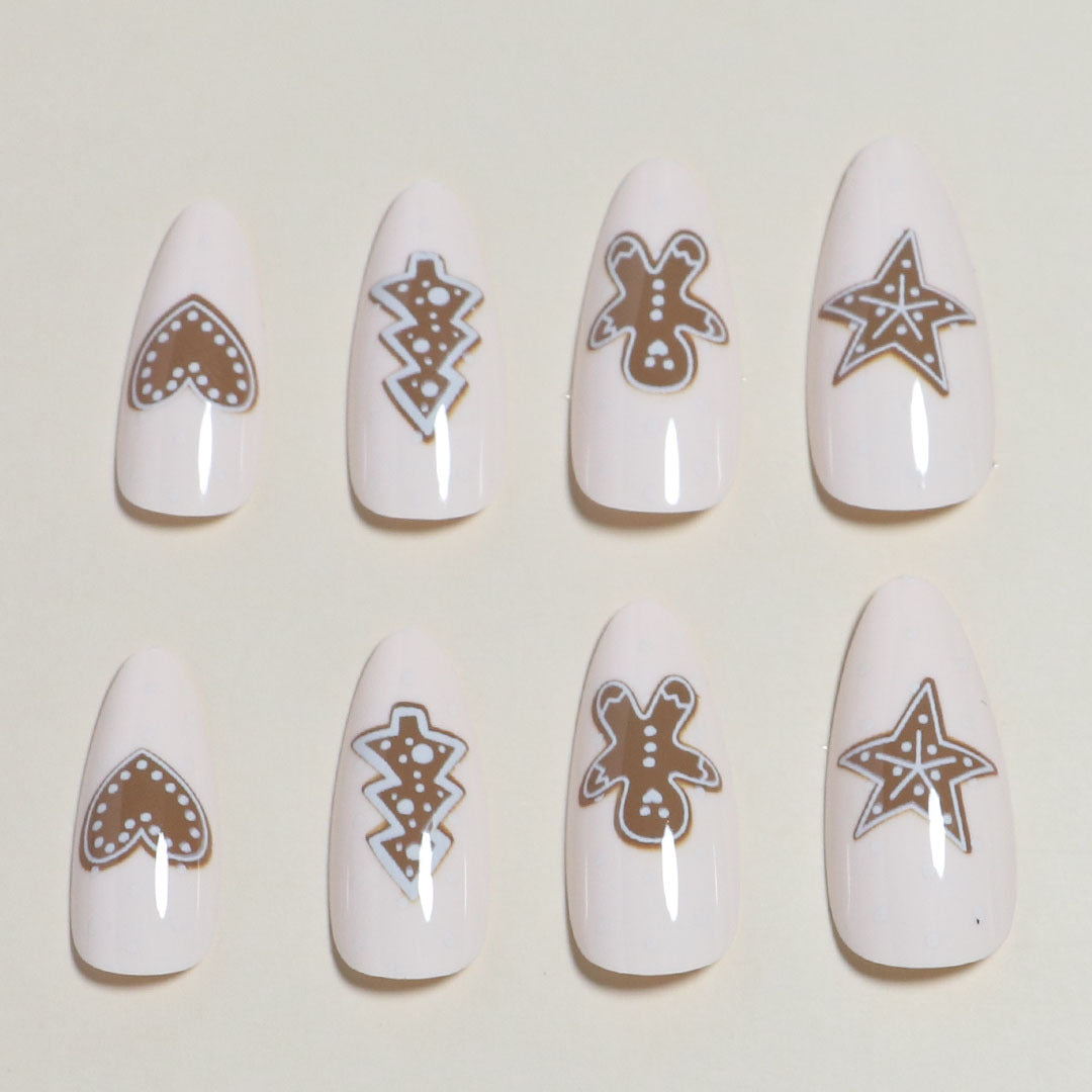 Decorative Press-On Nail Set with Creative Designs