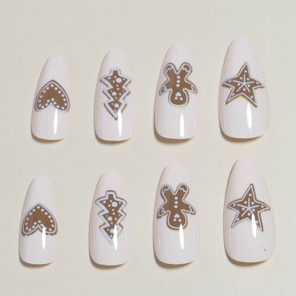 Decorative Press-On Nail Set with Creative Designs