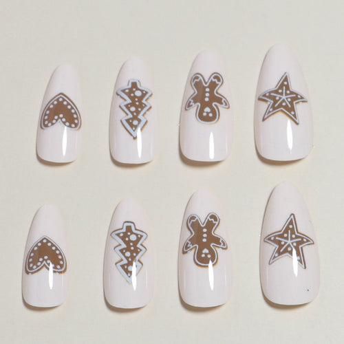 Decorative Press-On Nail Set with Creative Designs