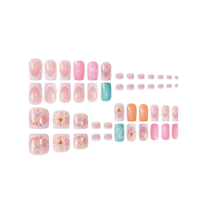 Floral 3D Press-On Nail Art Set