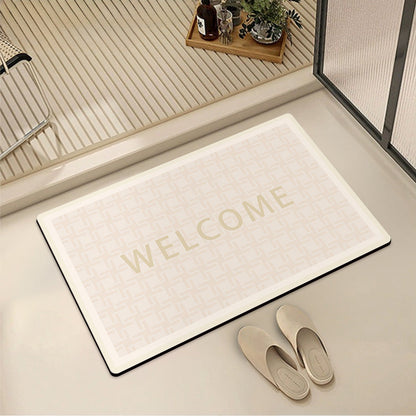 Abstract Style Bath Mat with Geometric Pattern