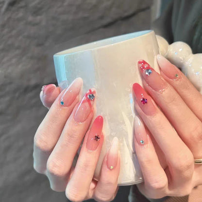 Square Press-On Nail Set in Acrylic Finish
