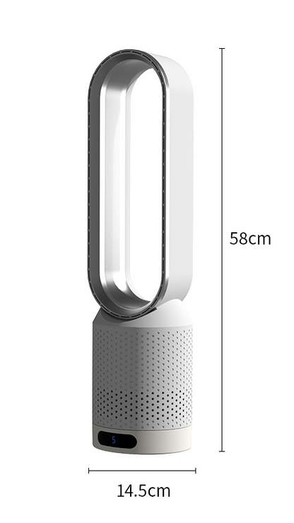 Remote-Controlled Tower Fan for Air Circulation and Purification – 4 Functions