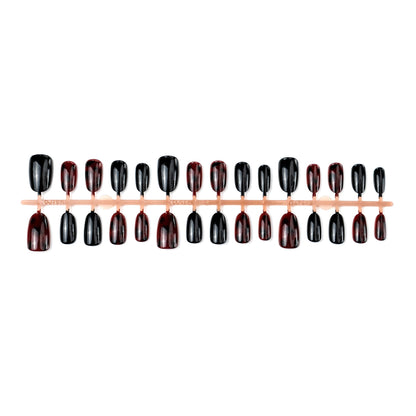 Gradient Press-On Nail Set in Artistic Design