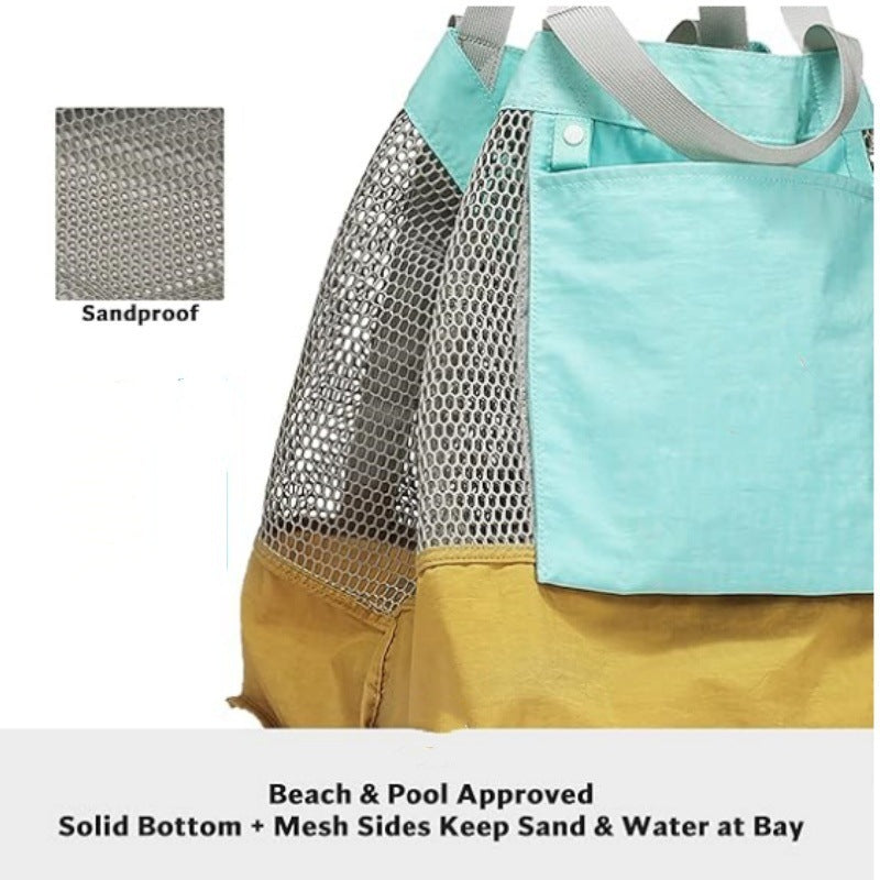 Spacious Beach Tote with Mesh Design for Easy Storage