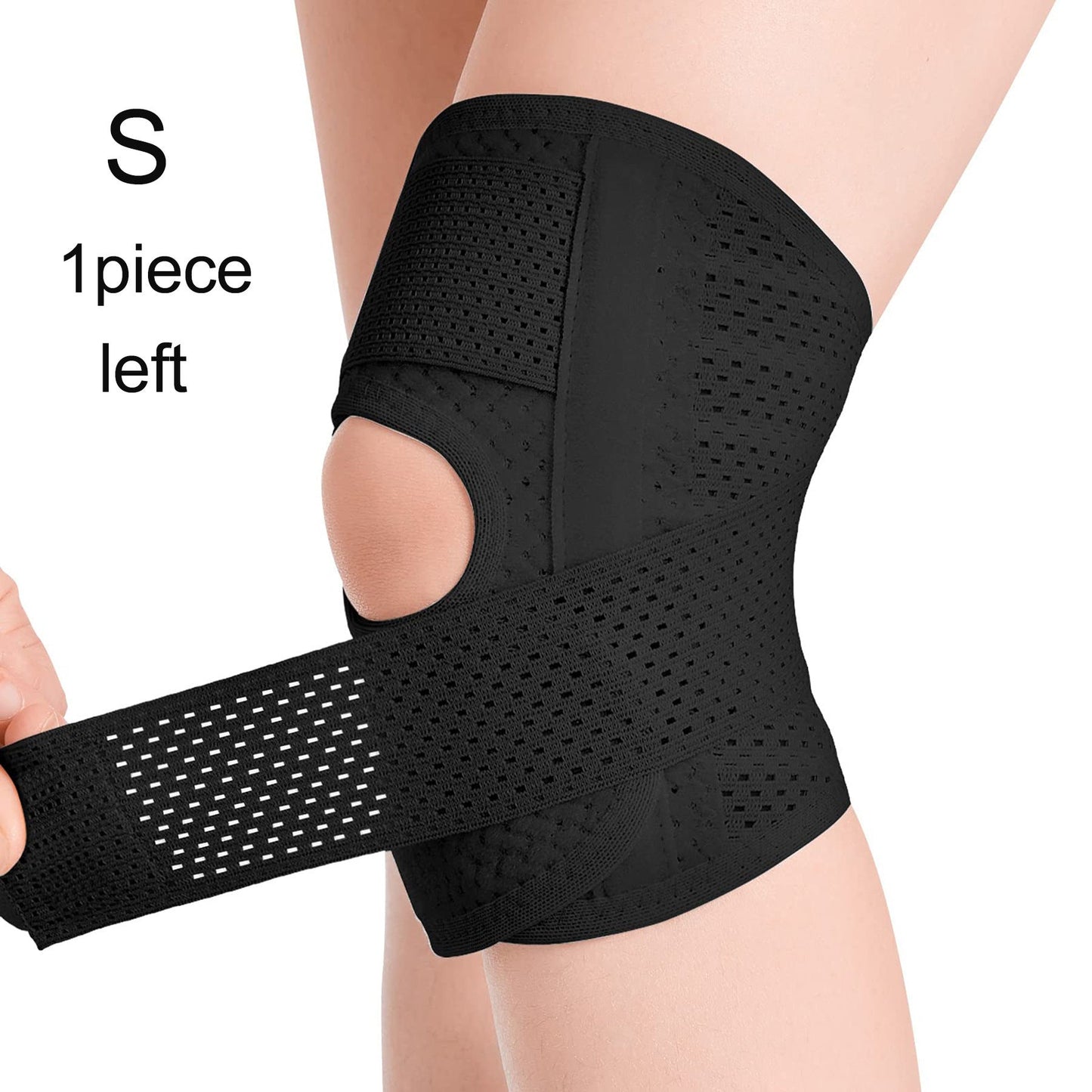 Open Patella Knee Support Brace with Adjustable Design